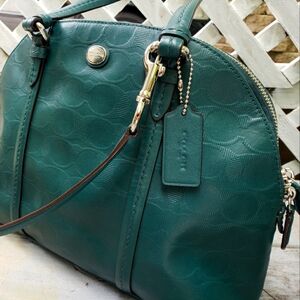 Coach Peyton Leather Dome Satchel